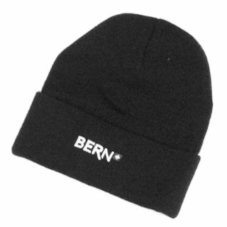 Schwarze Wintermütze mit Bern-Logo
